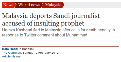 Malaysia deports Saudi journalist accused of insulting prophet
